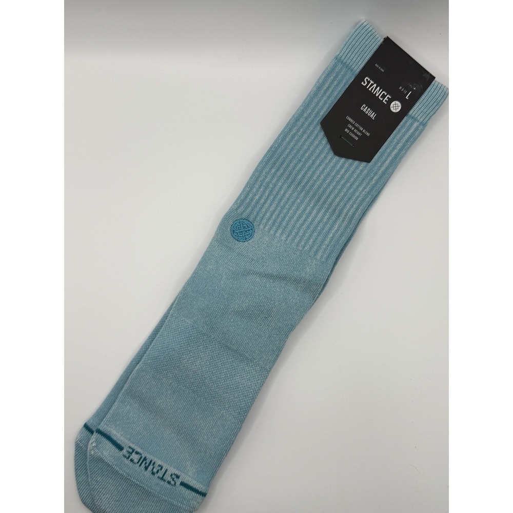 Stance Icon Dyed Crew Socks Electric Blue A556A25IDC Mens Large NWT
